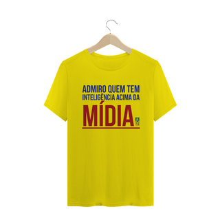 Nome do produto  camiseta frase mídia (amarela)