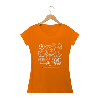Nome do produto  Camiseta Café Com Leite ADULTO FEMININA (modelo 1)