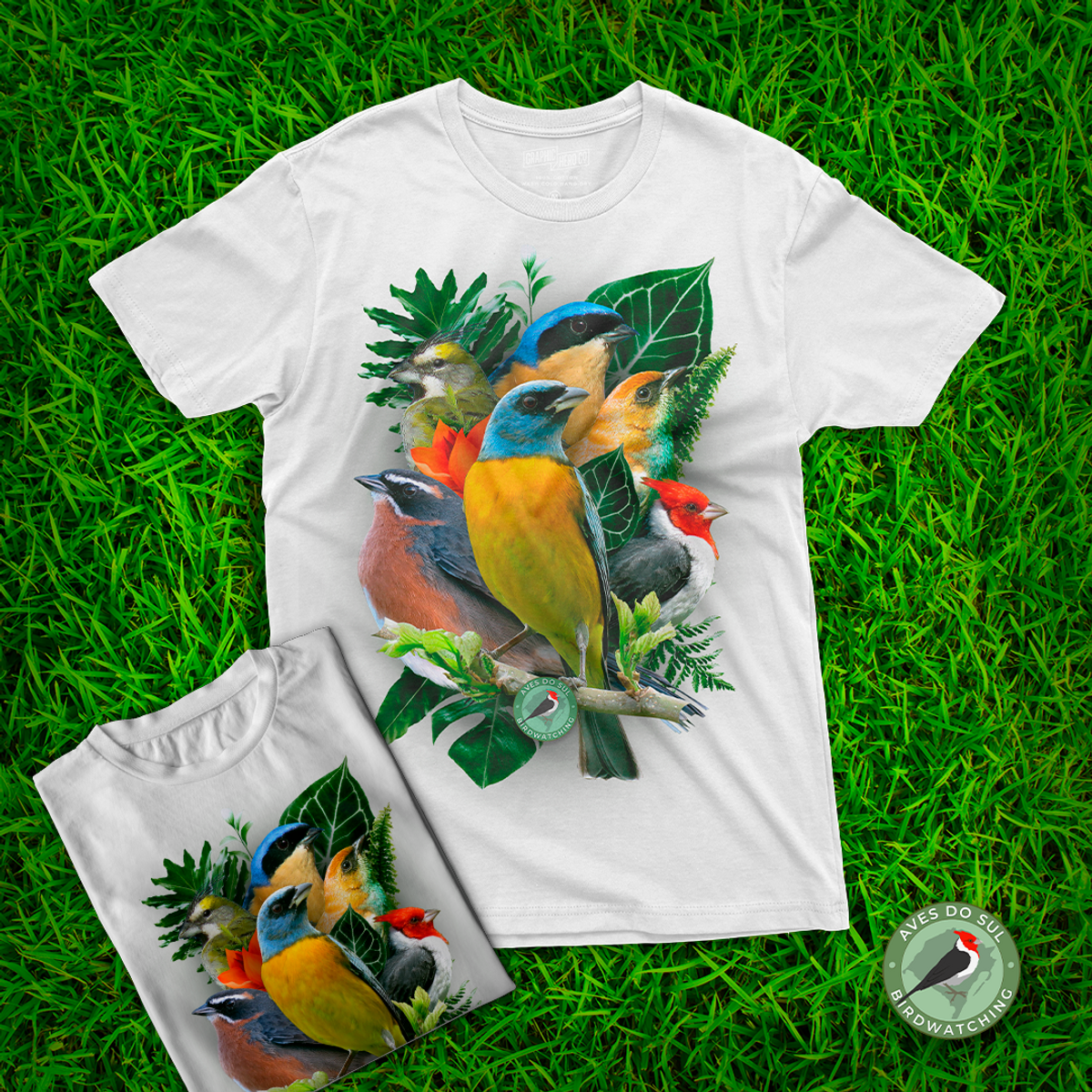 Nome do produto: Família Thraupidae -  Camisa T-SHIRT