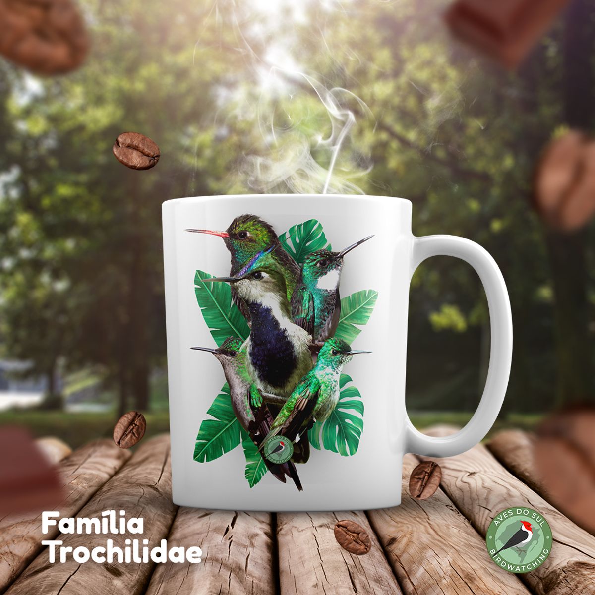 Nome do produto: Família Trochilidae - Caneca