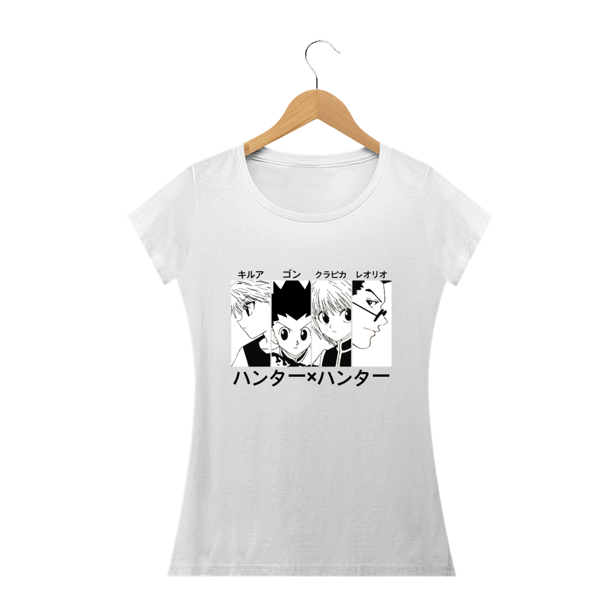 Nome do produtoCamisa Hunter x Hunter Versão Mangá BRANCA (Feminina)