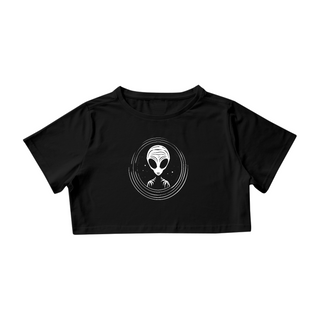 Nome do produtoCamiseta Cropped Alien Feminina - Emissário do universo