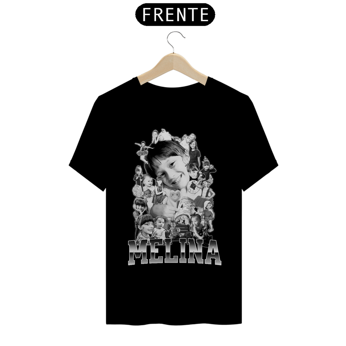 Nome do produto: Camiseta Melina - Black & White Heart