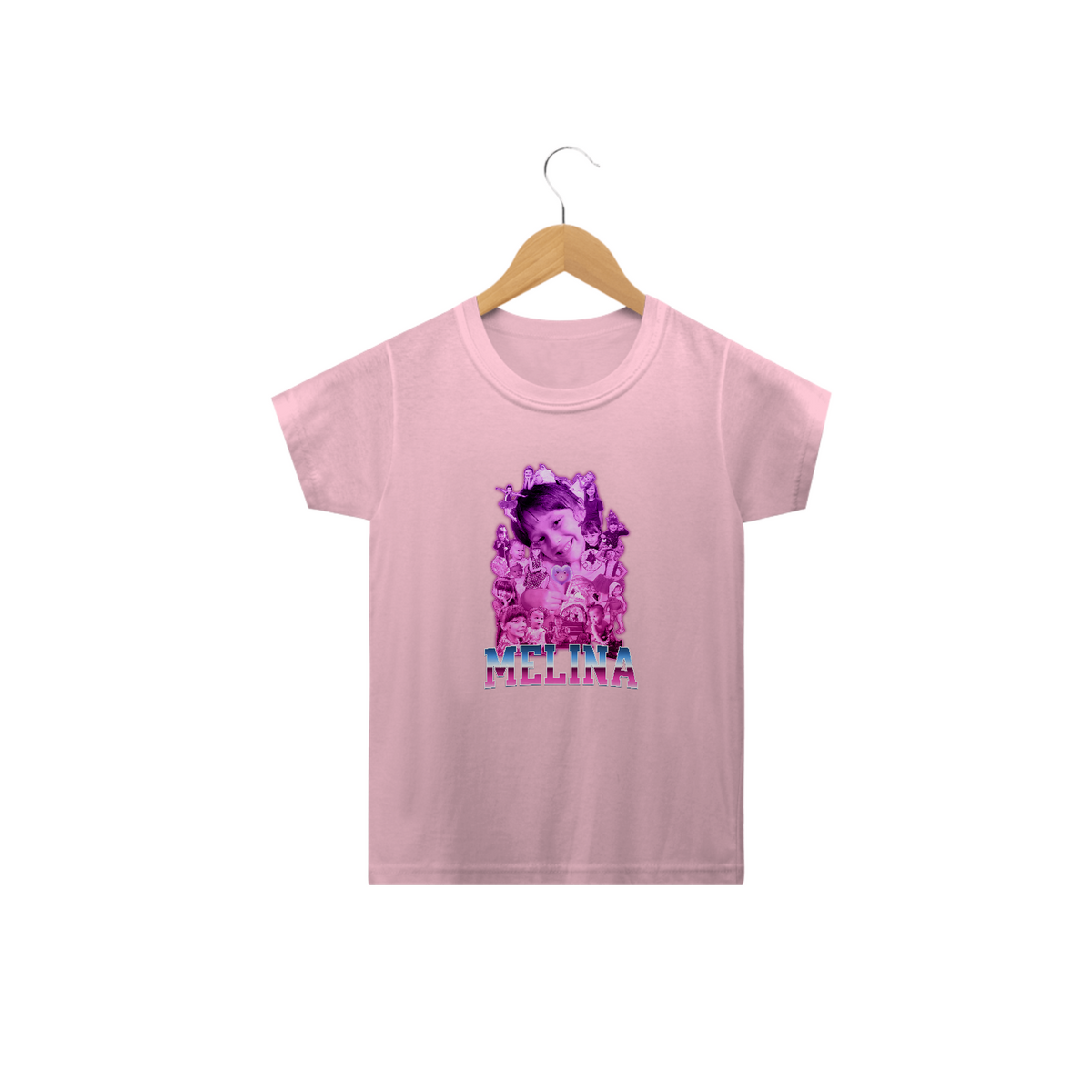 Nome do produto: Camiseta Infantil Melina - Pink Heart