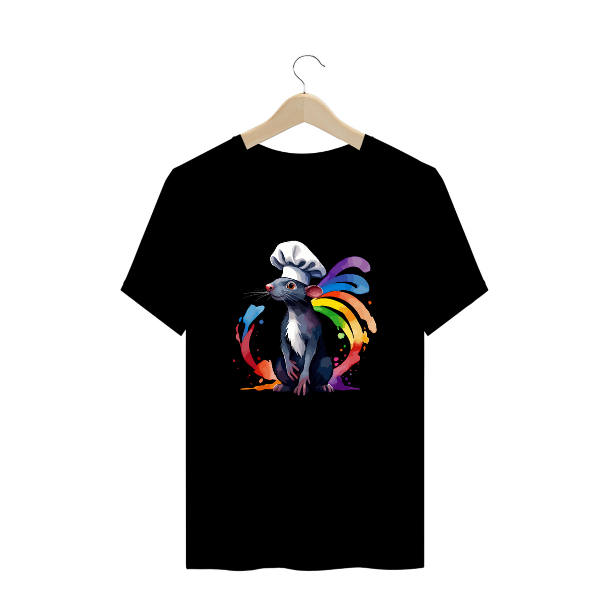 Nome do produto: Ratatouille Rainbow / T-shirt Plus Size 