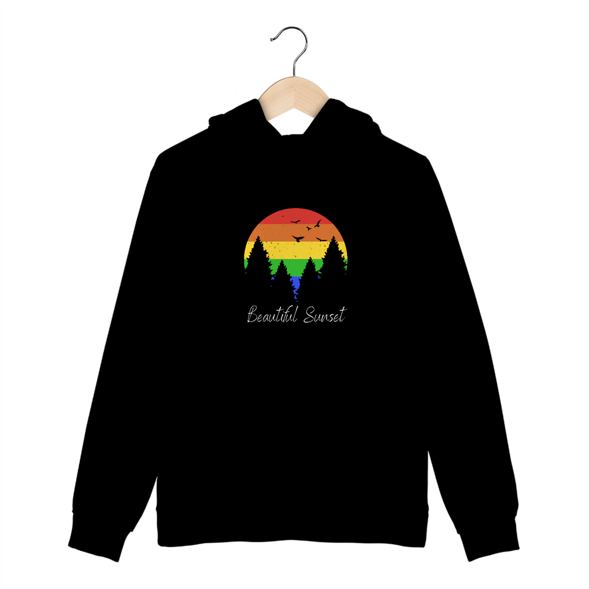 Nome do produto: Lgbt+ Sunset / Moletom Canguru 