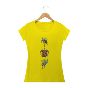 Camiseta Feminina Babylong Tartarugas do Oceano 