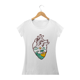 Camiseta Feminina Babylong Coração & Natureza 
