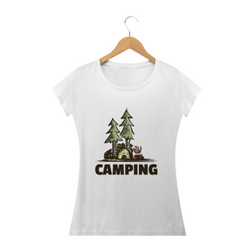 Camiseta Feminina Babylong Camping