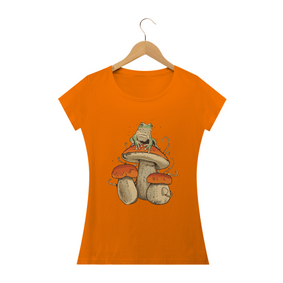 Camiseta Feminina Babylong Sapo & Cogumelos 