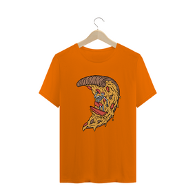 Camiseta Masculina Caveira Surfando na Pizza 