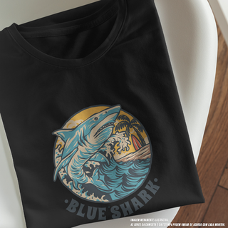 Camiseta Baby Long Feminina Blue Shark