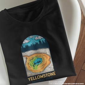 Camiseta Baby Long Feminina Yellowstone National Park