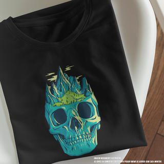 Camiseta Baby Long Feminina Skull Mountains