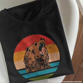 Camiseta Masculina Urso Marrom 