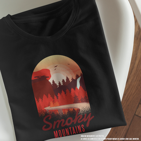 Camiseta Baby Long Feminina Smoky Mountains