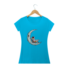 Camiseta Feminina Babylong Astronauta de Boa 