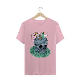 Camiseta Masculina Caveira Pescando 
