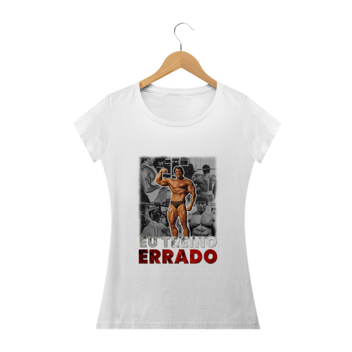 Nome do produto: Camiseta Eu Treino Errado - Baby Look