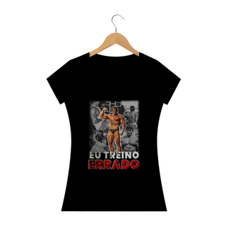 Nome do produtoCamiseta Eu Treino Errado - Baby Look