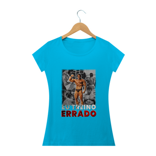 Nome do produtoCamiseta Eu Treino Errado - Baby Look