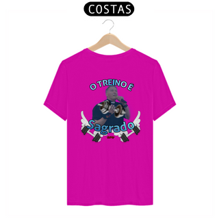 Nome do produtoCamiseta unissex (costas) - O treino é sagrado