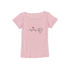 Nome do produto  Camiseta Feminina Batimentos Cardíacos Vinho Viscolycra