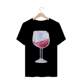 Nome do produto  Camiseta Unissex Taça de Vinho Aquarela