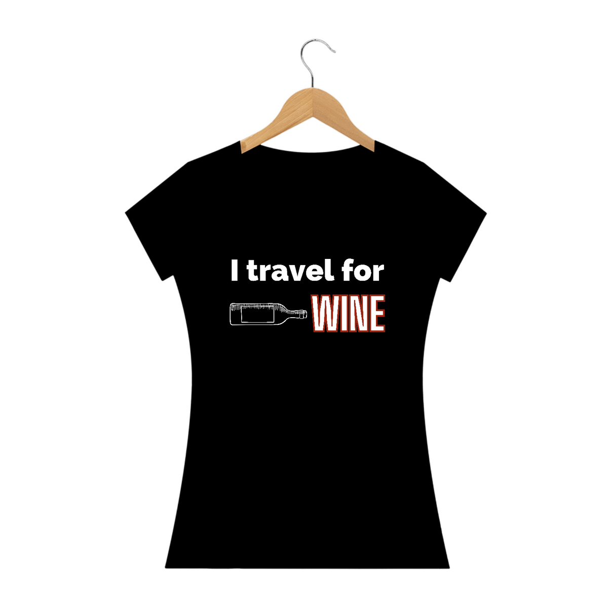 Nome do produto: Camiseta Feminina I Travel for Wine