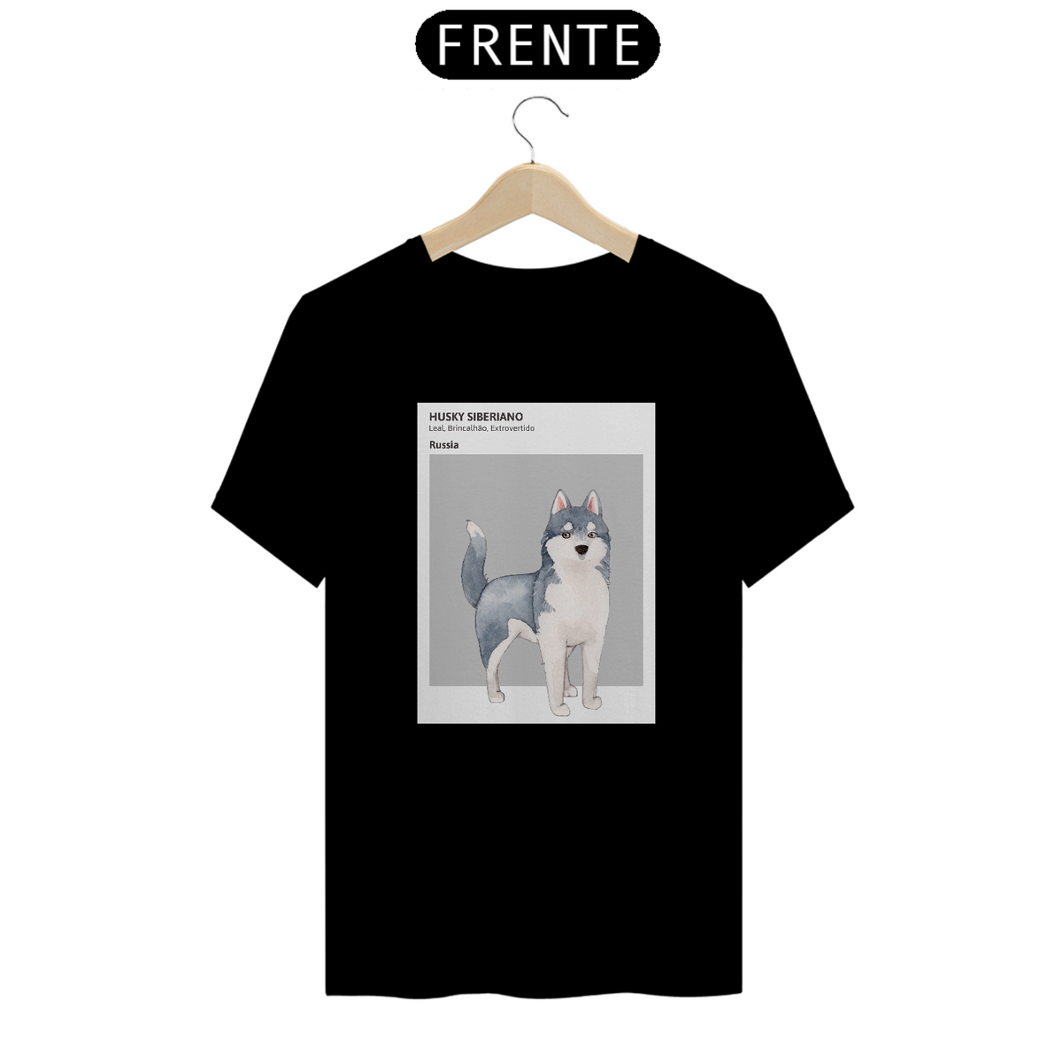 Nome do produto: Camiseta Unissex Husky Siberiano