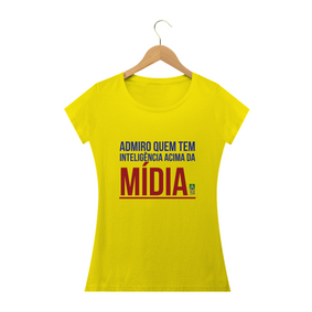 Nome do produto  Camiseta Midia Feminina (amarela)