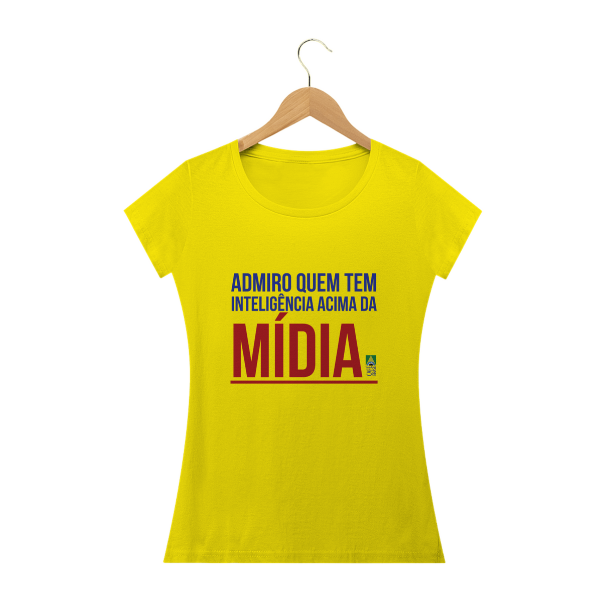 Nome do produto: Camiseta Midia Feminina (amarela)