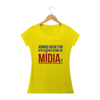 Camiseta Midia Feminina (amarela)