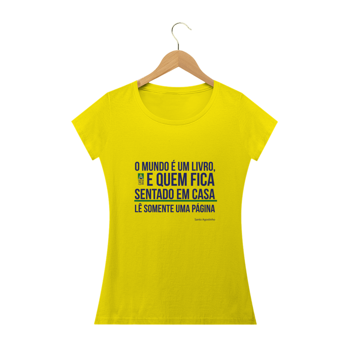 Nome do produto: Camiseta Frase Agostinho Feminina