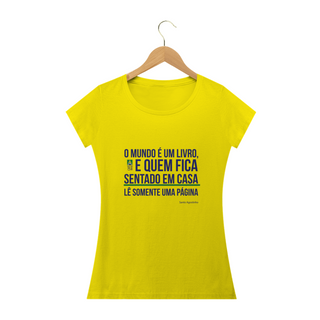 Camiseta Frase Agostinho Feminina