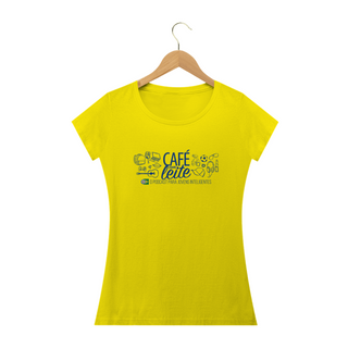 Camiseta Café Com Leite ADULTO Feminino modelo 2 clara