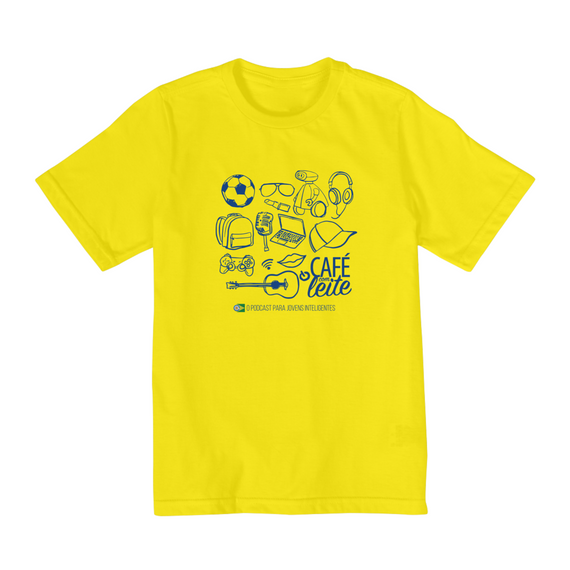 Camiseta Café Com Leite INFANTIL (2 a 8 anos)  modelo 1 clara