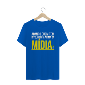 Nome do produto  camiseta frase mídia (azul)