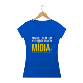 Nome do produto  Camiseta Midia Feminina (azul)