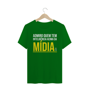 Nome do produto  camiseta frase mídia (verde)