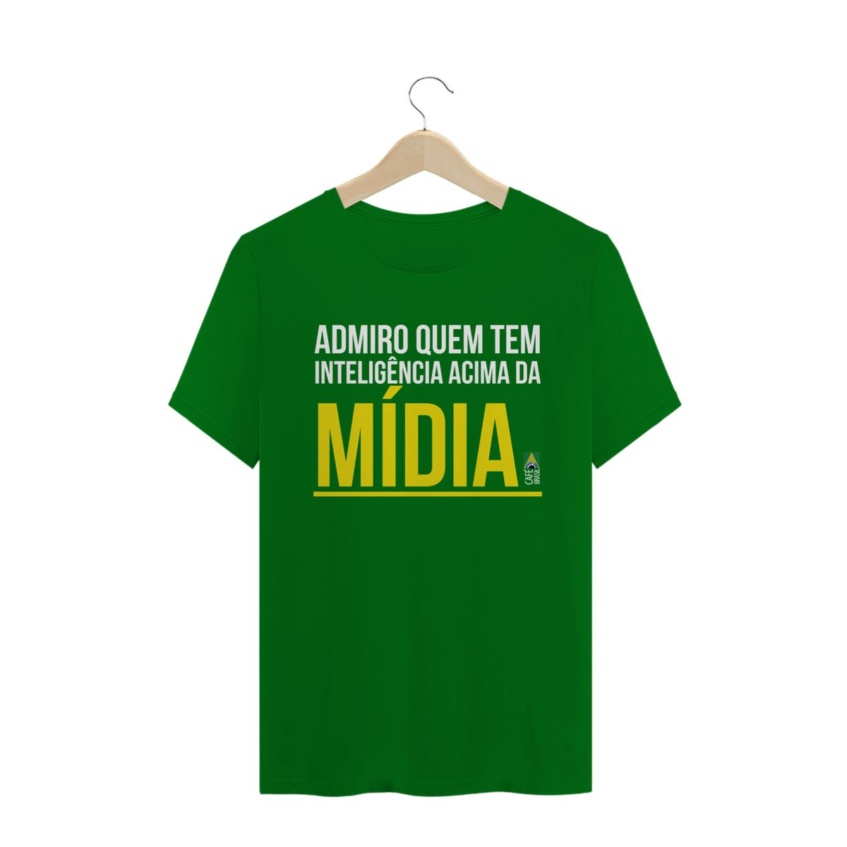 Nome do produto: camiseta frase mídia (verde)