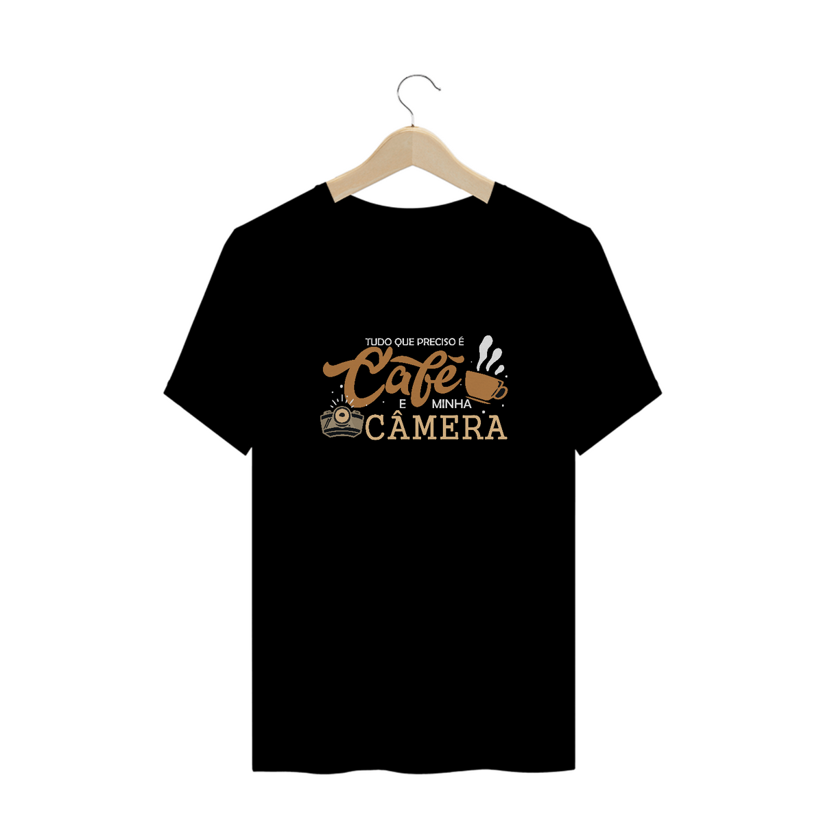 Nome do produto: Camiseta Quality - CAFÉ E CÂMERA