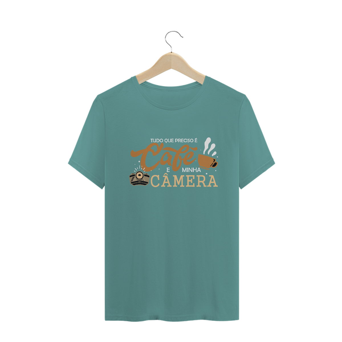 Nome do produto: Camiseta estonada - CAFÉ E CÂMERA