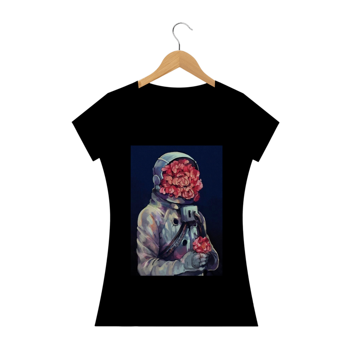 Nome do produto: Camiseta Vaporwave Astronaut Flower