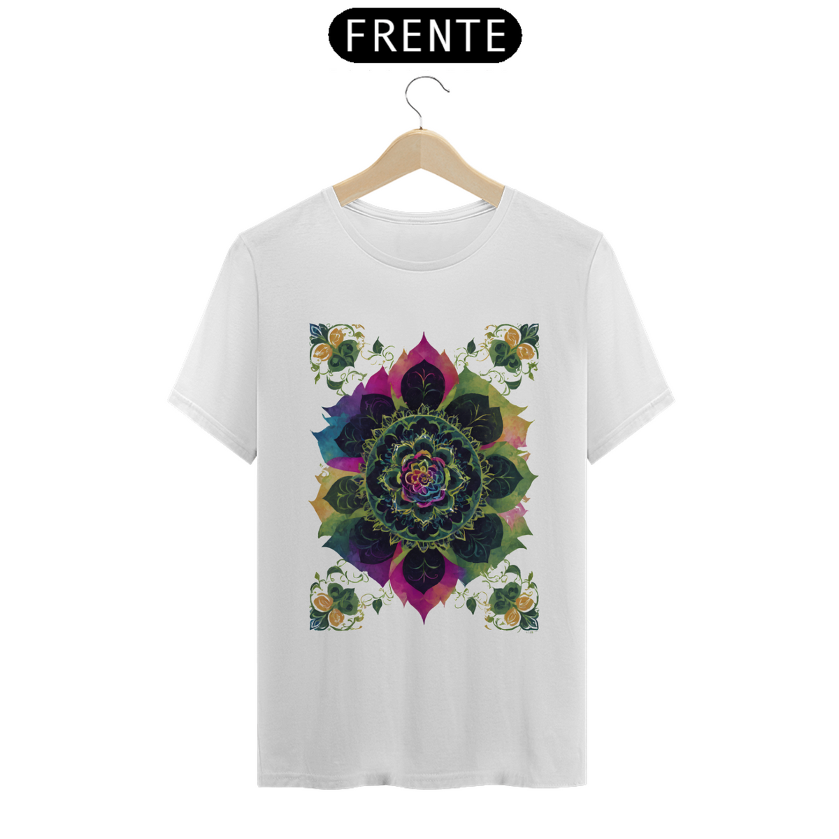 Nome do produto: T-Shirt Mandala de Flores