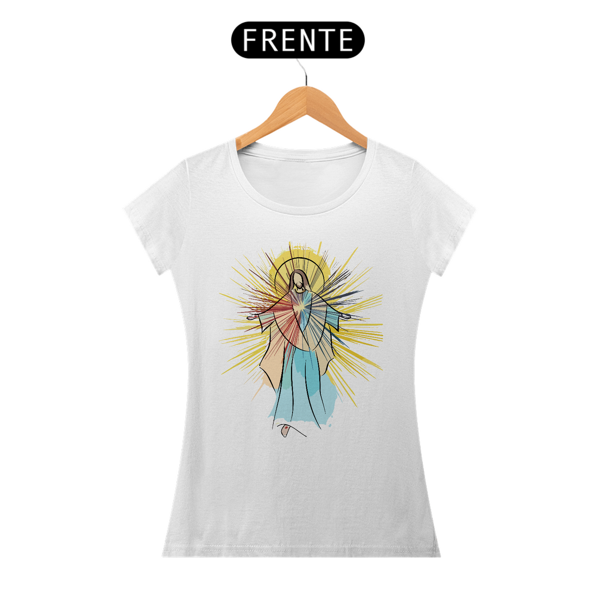 Nome do produto: Camiseta Sagrado Coração de Jesus