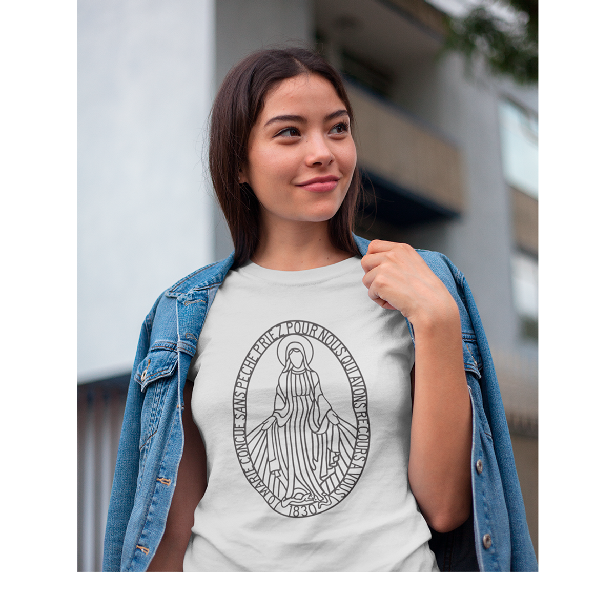 Nome do produto: Camiseta Feminina Nossa Senhora das Graças