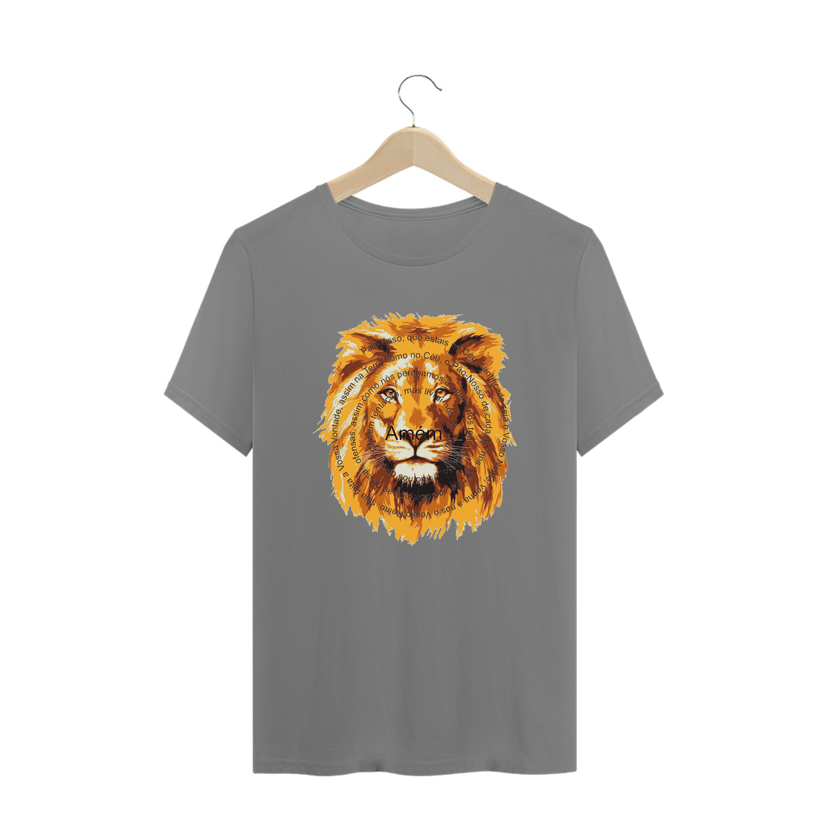 Nome do produto: Camiseta Plus size Leão de Judá com o Pai Nosso