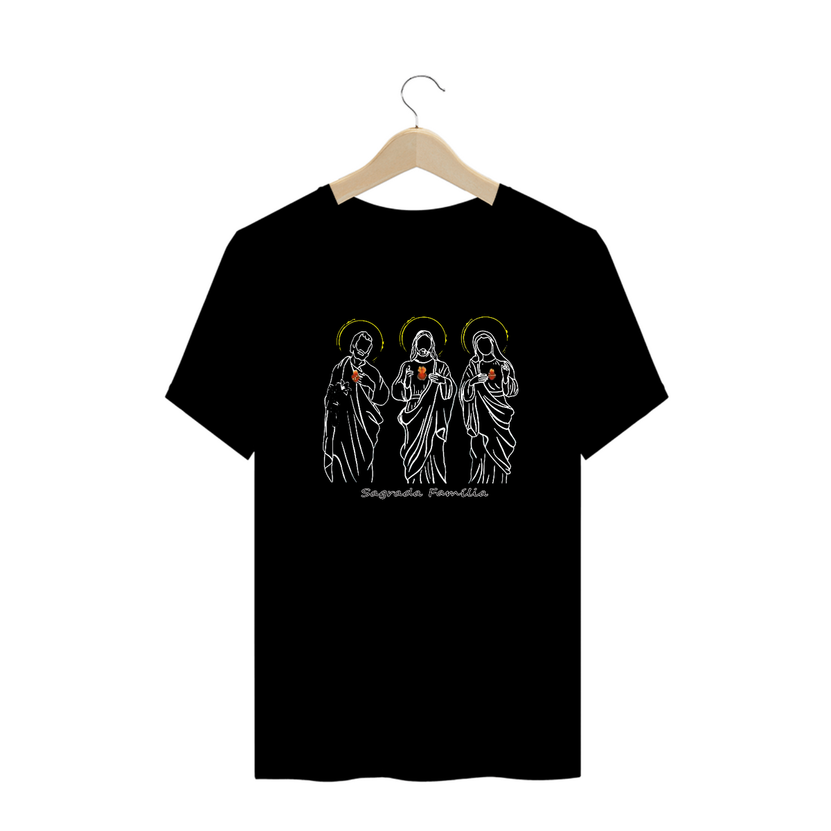 Nome do produto: Camiseta plus size Sagrada Família