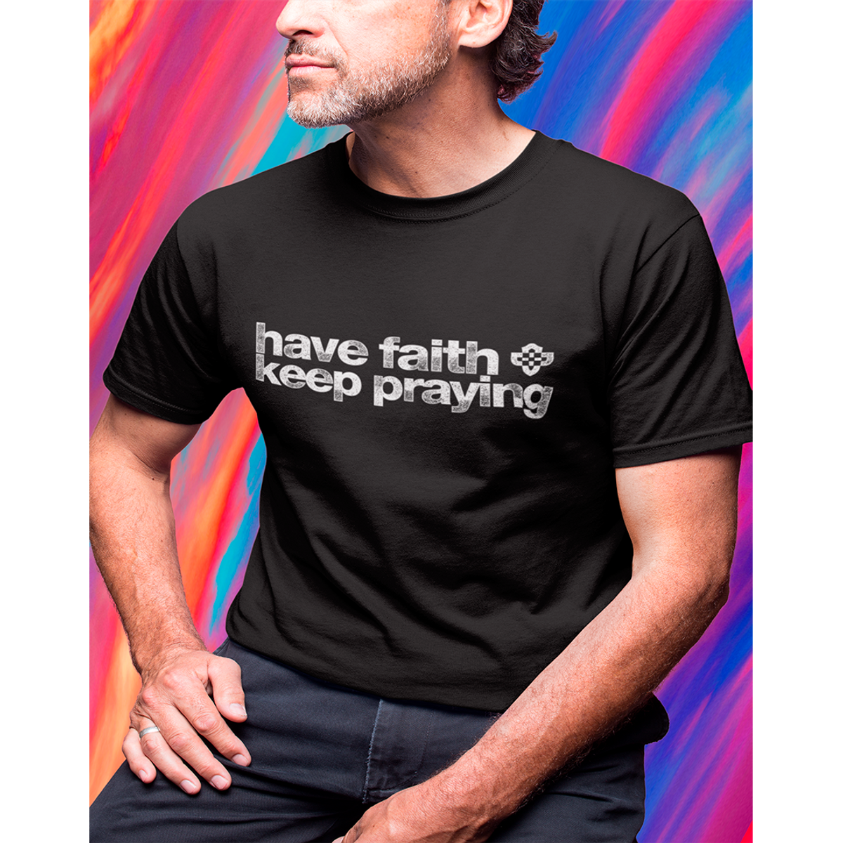 Nome do produto: Camiseta Masculina Have Faith Keep Praying